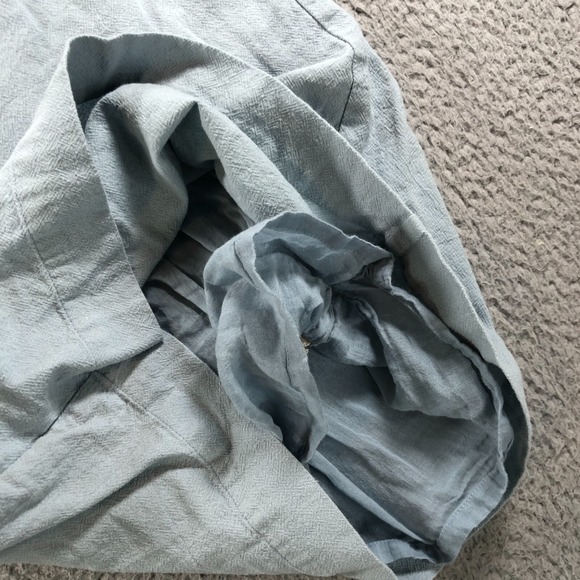 Laude The Label Pants Womens L Blue Crop Everyday Wide Leg Elastic Waist Lined - Picture 4 of 14